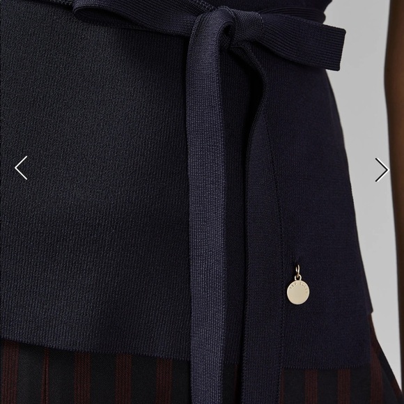 Ted Baker Linor Sleeveless Wrap Knit Navy Blue size 2 - Picture 2 of 10